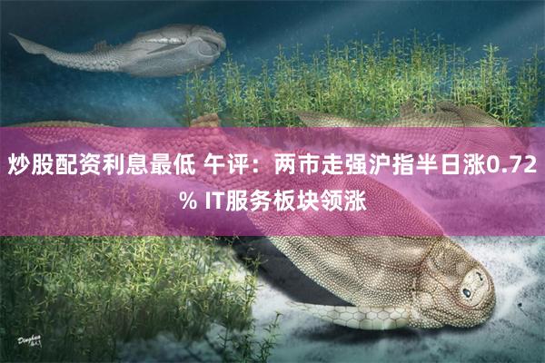 炒股配资利息最低 午评：两市走强沪指半日涨0.72% IT服务板块领涨